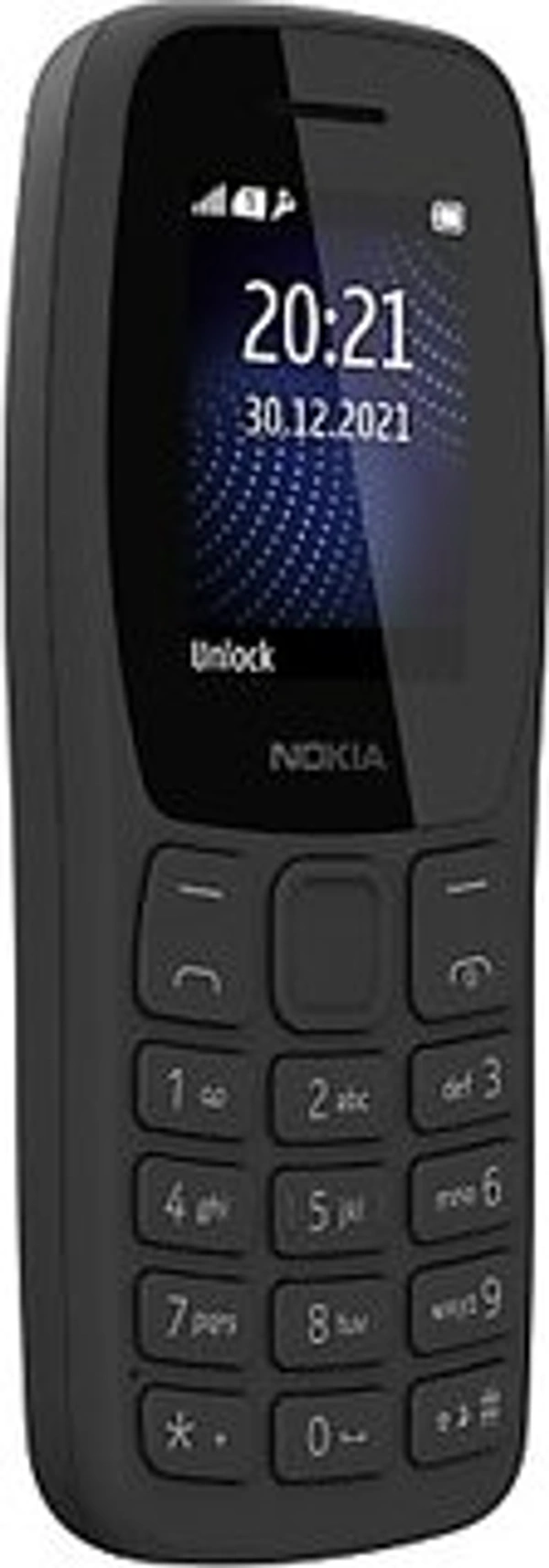 Nokia 105-SS Black Refurbished - Superb Condition, Like New - Red