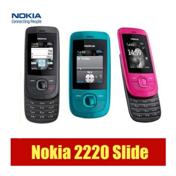 Nokia 2220 Refurbished Mobile Just Like New 1 Month Warranty  - Gold