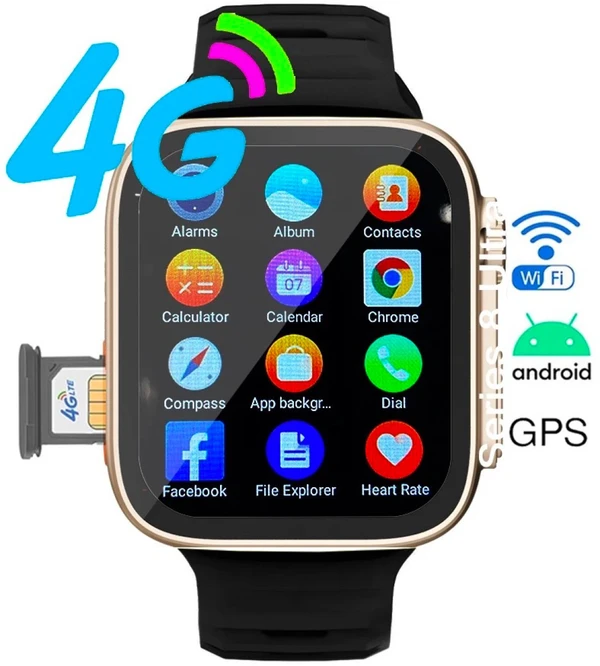 S8 Series 8 Ultra Smartwatch - 4G Simcard Supported Android Smartwatch - Silver