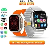 Ultra Smartwatch - 4G Simcard Supported Android Smartwatch - Black