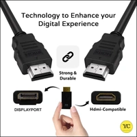 4K DisplayPort to HDMI Adapter [UHD 2K@120Hz, 4K@30 DP], DP to HDMI Male to Female Uni-Directional Adapter Compatible with Dell, Lenovo, HP,GPU, AMD, NVIDIA [Pack of 2]
