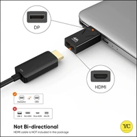 4K DisplayPort to HDMI Adapter [UHD 2K@120Hz, 4K@30 DP], DP to HDMI Male to Female Uni-Directional Adapter Compatible with Dell, Lenovo, HP,GPU, AMD, NVIDIA [Pack of 2]