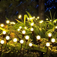 Solar Lights Outdoor Garden,IP65 Waterproof Solar Firefly Lights,Solar Garden Lights for Pathway,Garden landcsape Ornaments,Super Bright Warm White Lights(2 Pack)