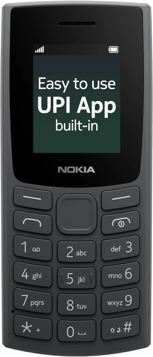 Nokia All-New 105 Dual Sim Keypad Phone with Built-in UPI Payments, Long-Lasting Battery, Wireless FM Radio - Black