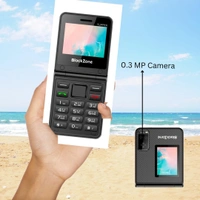 BlackZone Flipper Flip Phone with Dual Screen 2.4 & 1.8 Inch Dual Micro SIM with GSM - Red