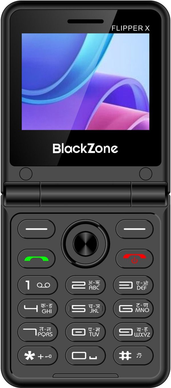 BlackZone FLIPPER X Dual Screen 2.4 & 1.8 Inch Dual Micro SIM  - Black