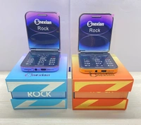Snexian Rock Smartphone flip With front Display Notification - Red Orange