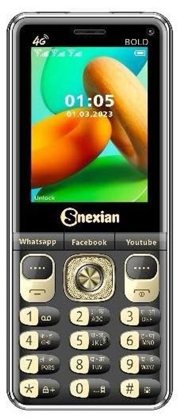 Snexian Bold 4G Dual Sim Phone - Gold