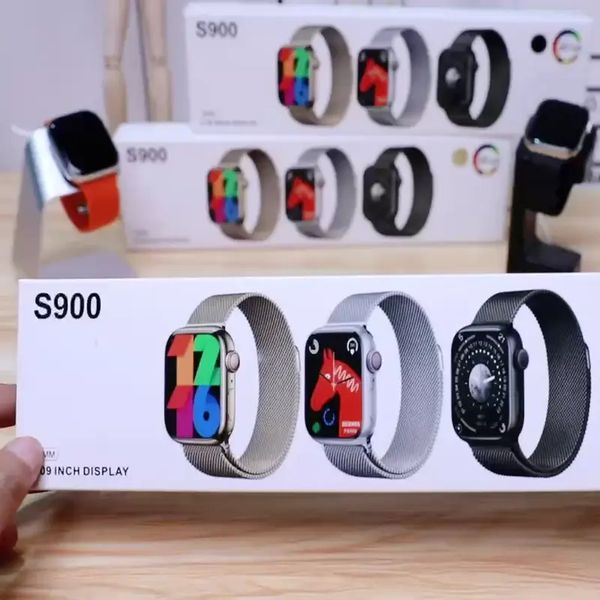 S900 Series 9 45mm Smart Watch With Logo Amoled Display - Black