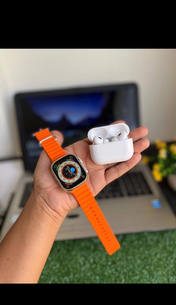 Combo With T800 & Airpods Pro-2 Including Case Cover - Web Orange