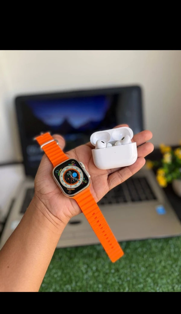 Combo With T800 & Airpods Pro-2 Including Case Cover - Silver