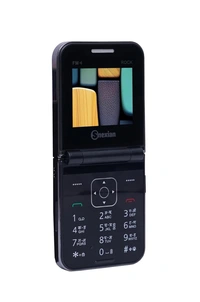 Snexian Rock Smartphone flip With front Display Notification - Black