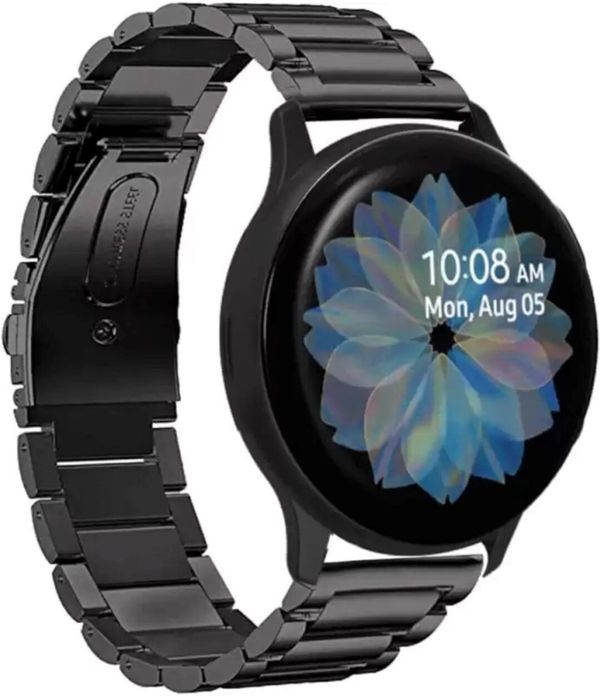 Latest Active 2 Smartwatch With Metal Strap  - Black