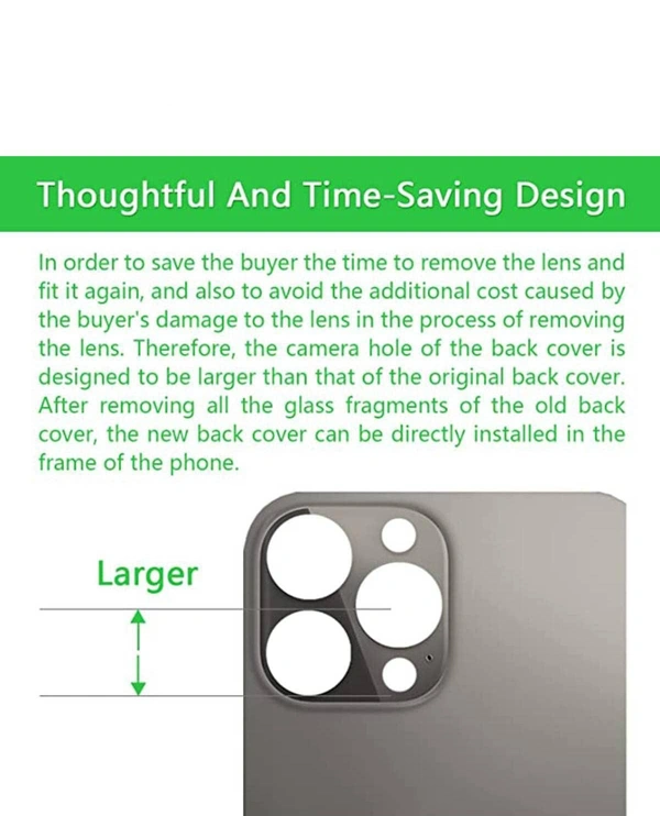 Replacement Part for Rear(Back) Glass Panel Compatible with (iPhone 14 Pro Max) 7 Day Replacement Warranty  - Silver