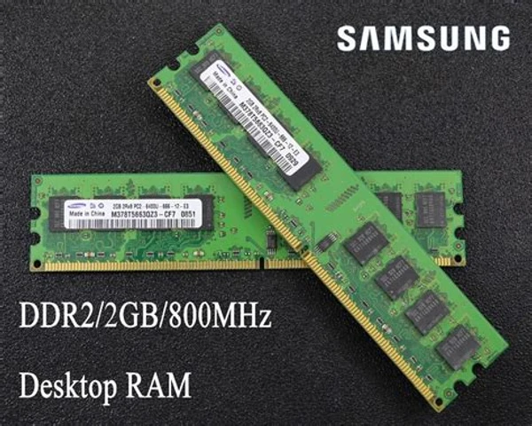 2GB DDR2 Samsung or Hynix Desktop RAM 3yrs Warranty