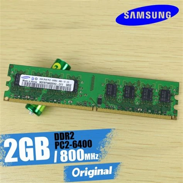 2GB DDR2 Samsung or Hynix Desktop RAM 3yrs Warranty