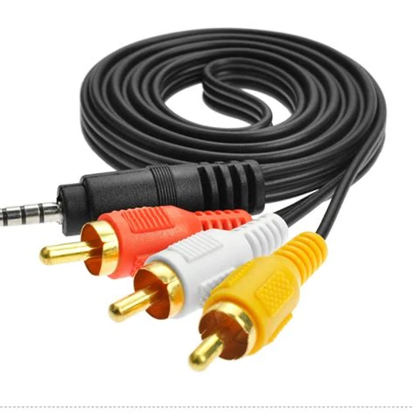 3.5Mm Aux Jack To 3 Rca Audio Video Male Cable (3 Rca To 3.5Mm Jack Aux)