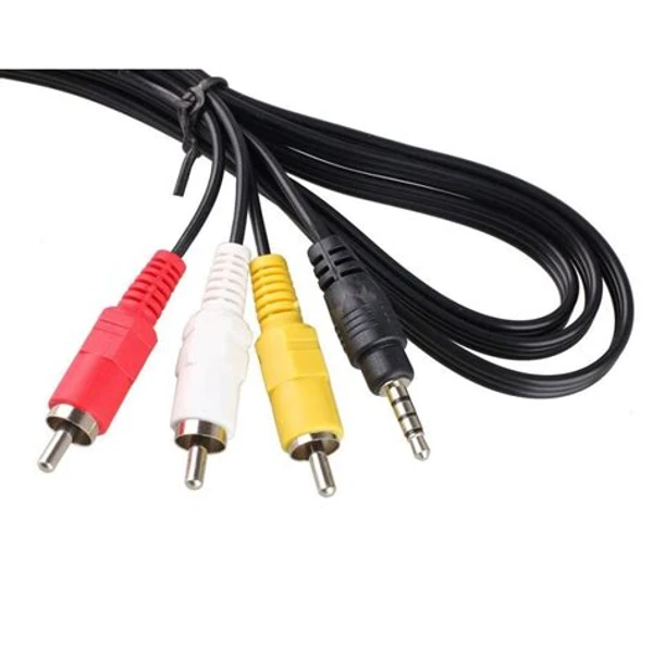 3.5mm AUX JACK TO 3 RCA MALE CABLE AUDIO VIDEO MALE CABLE(3 RCA TO 3.5mm JACK AUX)