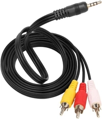3.5mm AUX JACK TO 3 RCA MALE CABLE AUDIO VIDEO MALE CABLE(3 RCA TO 3.5mm JACK AUX)