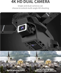 4k HD Drone Camera for Adults and Kids, FPV Live Video RC Quadcopter WiFi Drone Camera Remote Control with Gesture Selfie, Flips Bounce Mode, App One Key Headless Mode