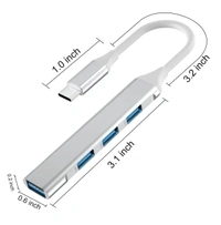 4-Port USB 3.0 Hub for PC – High-Speed Aluminum USB Hub Compatible with PC, MacBook, Mac Pro, Mac Mini, iMac ( Pack Of 2 ) - Gray, USB TO HUB