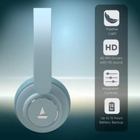  boAt Rockerz 450 Bluetooth On-Ear Headphone Open Box 3 Month Warranty  - Sky blue