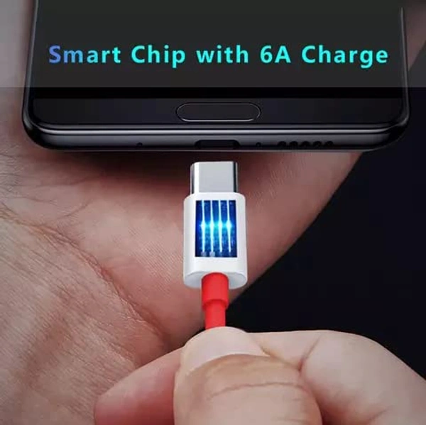 65W OnePlus Dash Warp Charge Cable, 6.5A Type-C to USB C PD Data Sync Fast Charging Cable Compatible with One Plus 8T/ 9/ 9R/ 9 pro/ 9RT/ 10R/ Nord & for All Type C Devices – Red, 1 Meter