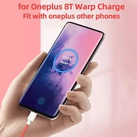 65W OnePlus Dash Warp Charge Cable, 6.5A Type-C to USB C PD Data Sync Fast Charging Cable Compatible with One Plus 8T/ 9/ 9R/ 9 pro/ 9RT/ 10R/ Nord & for All Type C Devices – Red, 1 Meter