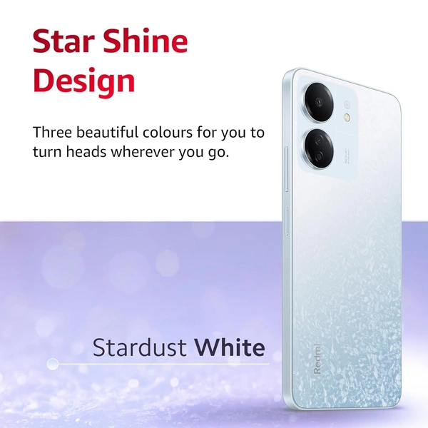  Redmi 13C 5G MediaTek Dimensity 6100+ 5G 90Hz Display Renewed  - 128 GB, Starfrost White