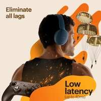 Noise Two Wireless On Ear Headphones with 50 Hours Playtime, Low Latency - Black