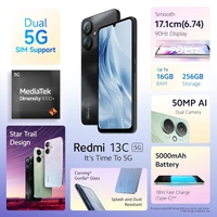  Redmi 13C 5G MediaTek Dimensity 6100+ 5G 90Hz Display Renewed  - 128 GB, Startrail Black