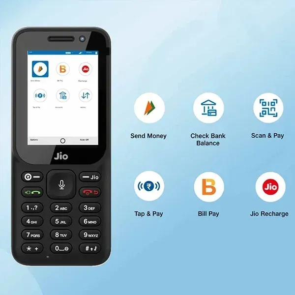 Jio F320 Refurbished Best Quality with box & battery pack  - Black