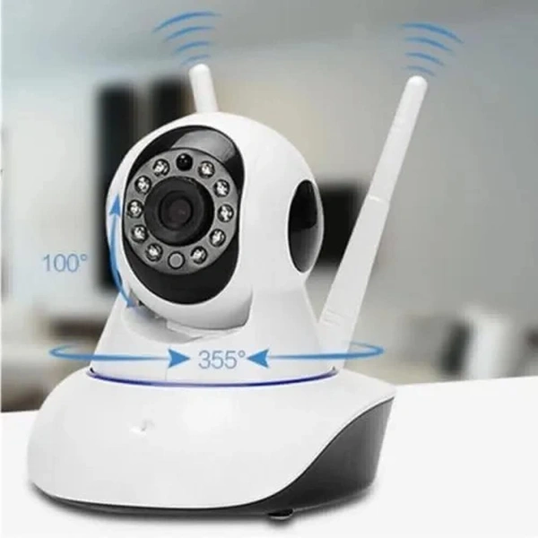 Double antenna WIFI camera, White