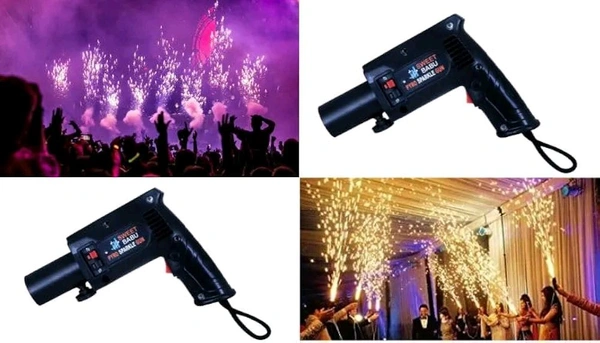 Fire Gun for wedding , Clubbing & Party , anniversary ( Metal)  - Black