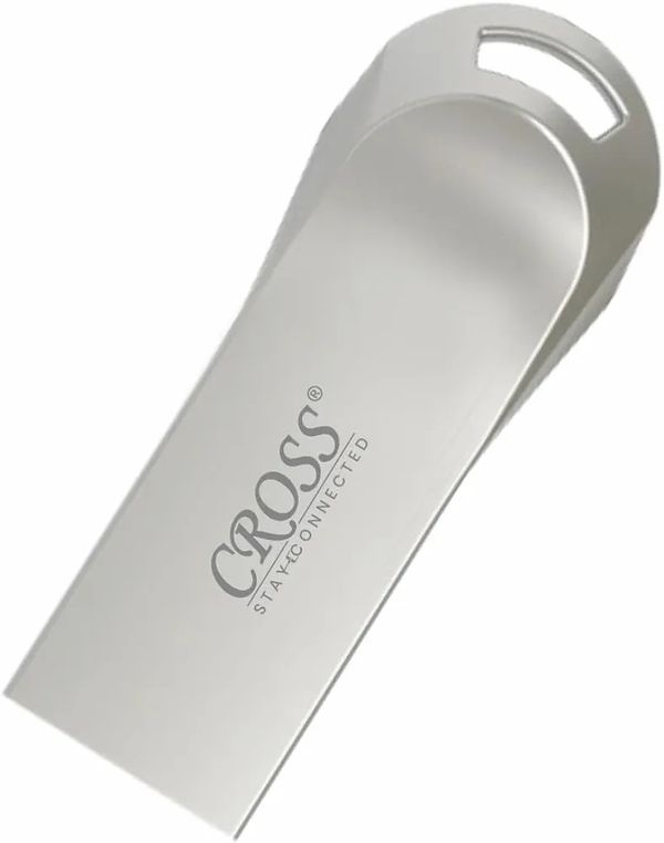 CROSS 3.0 USB Flash Drive/Pen Drive with Metal Body - Silver | External Storage Device 4GB 8GB 16GB 32GB 64GB 128GB Pen Drive | Compatible with Laptop, Desktop, Projector, Car, Audio 1yr Warranty  - 8GB