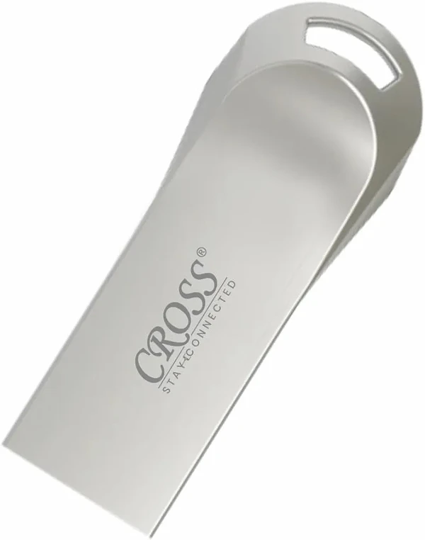 CROSS 3.0 USB Flash Drive/Pen Drive with Metal Body - Silver | External Storage Device 4GB 8GB 16GB 32GB 64GB 128GB Pen Drive | Compatible with Laptop, Desktop, Projector, Car, Audio 1yr Warranty  - 32GB