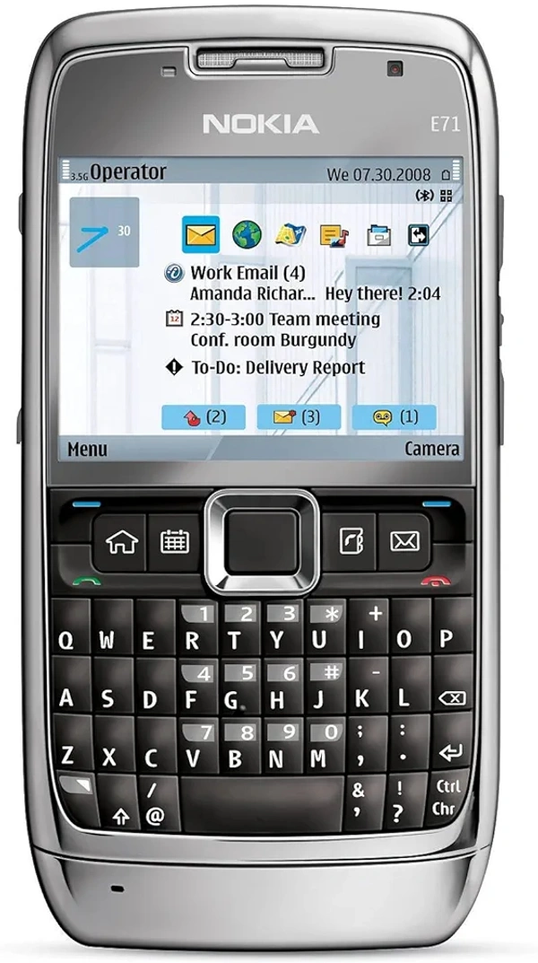 Nokia E71 Mobile Phone with 3.2 MP Camera, International 3G, Media Player, GPS, Wi-Fi, MicroSD Slot 1 Month Warranty  - Dark Gray