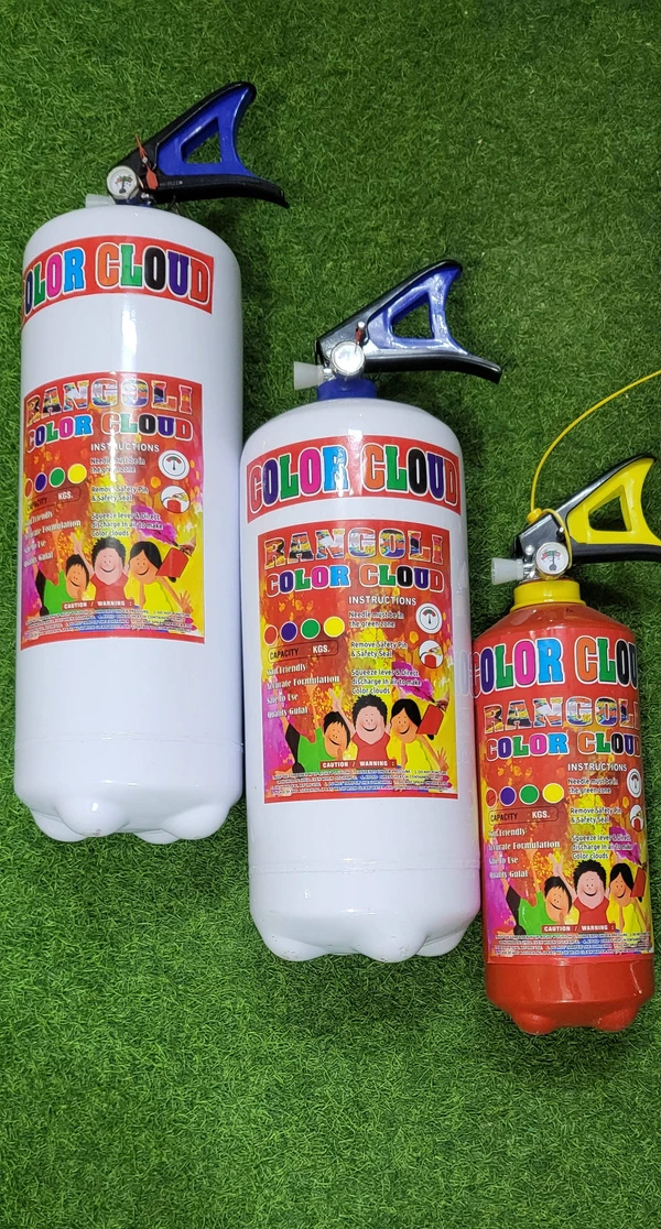 Holi Colour Cloud Holi Gadget | Natural and Herbal Gulal Spray Cylinder for Holi Celebration, Weddings, Photoshoots, Theme Parties - Web Orange, 6KG