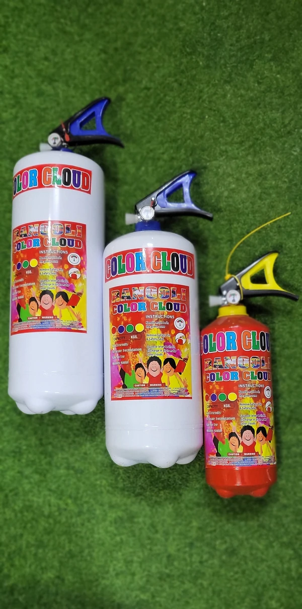 Holi Colour Cloud Holi Gadget | Natural and Herbal Gulal Spray Cylinder for Holi Celebration, Weddings, Photoshoots, Theme Parties - Web Orange, 2KG