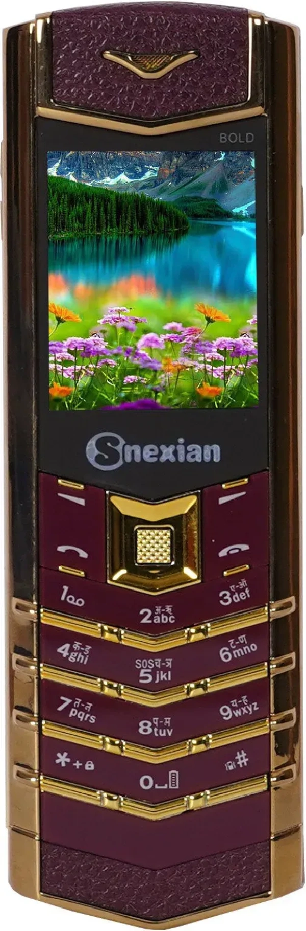 Snexian vertu button vartu dual sim phone - Brown