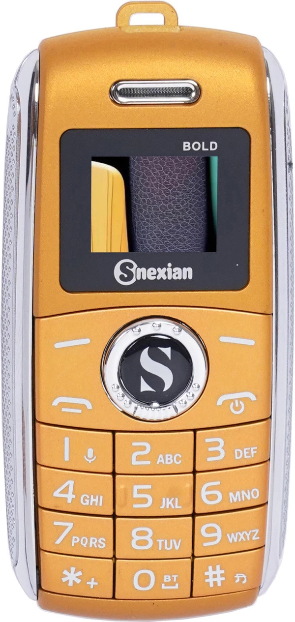 Mobile| with 0.66" Display|Key Phone|Leather|Bentley|Silicon|BT Dialer Voice Changer |Auto Call Recording Long Lasting Battery|Feature Phone| - Gold