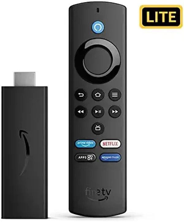 Amazon Fire TV Stick Lite with all-new Alexa Voice Remote Lite (no TV controls), HD streaming device | Now with App controls - Black