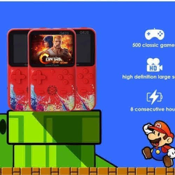 G620 Handheld,Retro Video Game Console,SUP+ Game Box 500 in 1: Trendy Console,Super Wide LCD,6 hrs Continuous Gameplay -USB Rechargeble(Multicolor) 