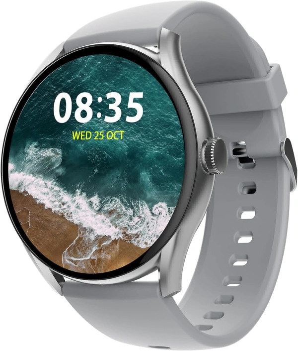beatXP Vega 1.43" (3.6 cm) Super AMOLED Display, One-Tap Bluetooth Calling Smart Watch, 466 * 466px, 1000 Nits Brightness, Always On Display, 24/7 Health Monitoring, IP68 - Black