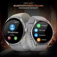 beatXP Vega 1.43" (3.6 cm) Super AMOLED Display, One-Tap Bluetooth Calling Smart Watch, 466 * 466px, 1000 Nits Brightness, Always On Display, 24/7 Health Monitoring, IP68 - Black