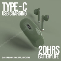 Syska SonicBuds X1 True Wireless Earbuds - Pine Green