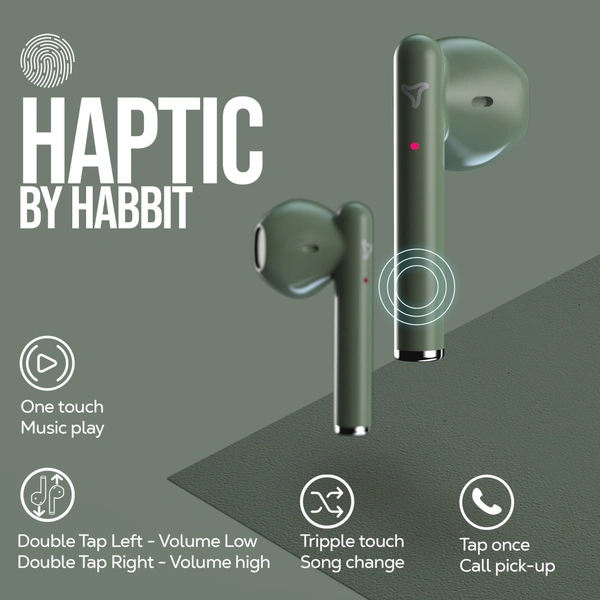 Syska SonicBuds X1 True Wireless Earbuds - Pine Green