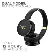 boAt Rockerz 370 On Ear Bluetooth Headphones - Black
