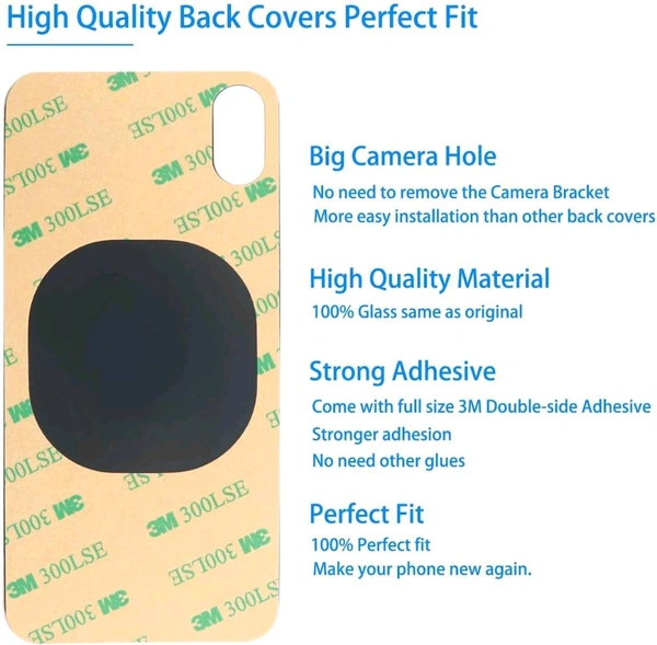 iphone X Back Glass Pannel Original 3 Month Warranty  - Black