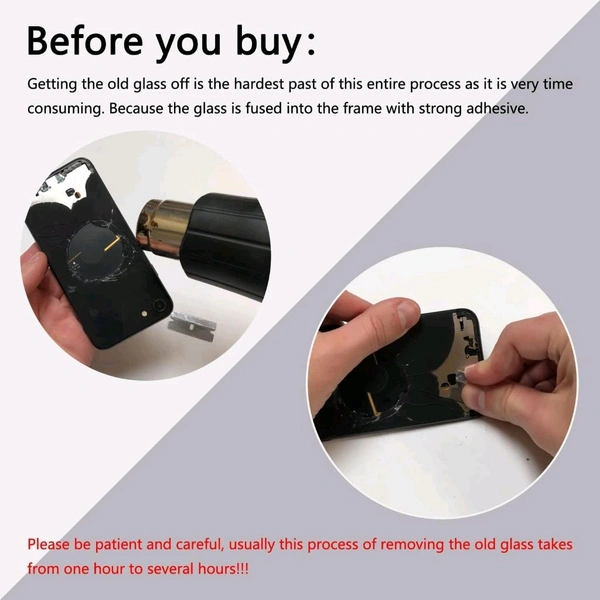 iphone X Back Glass Pannel Original 3 Month Warranty  - Black